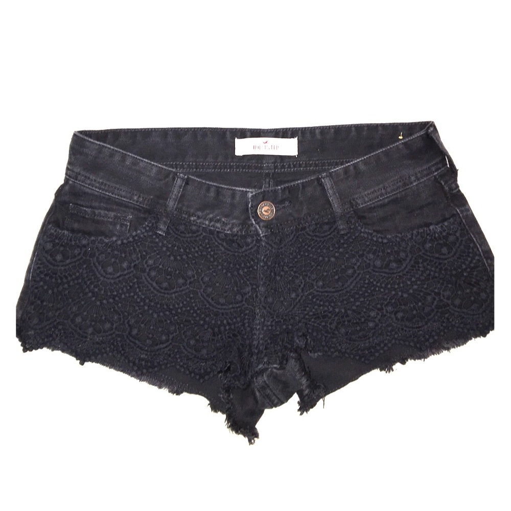Black jean shorts
